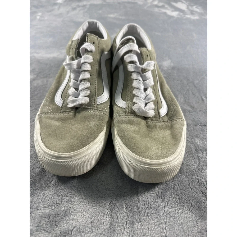Vans Old Skool Suede Sage Green Olive Low Top Sneakers Mens 8.5 Womens 10